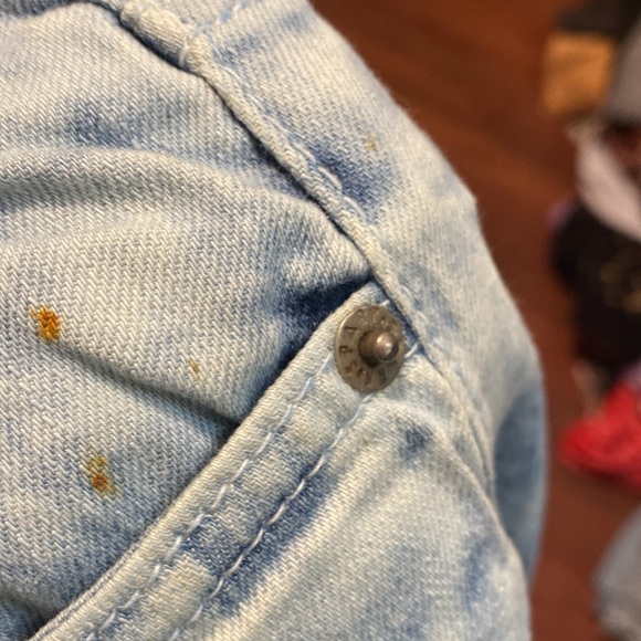 SPARK Slim Straight paint splatter light wash jeans 34 / 32 NEW with tags - Picture 8 of 9